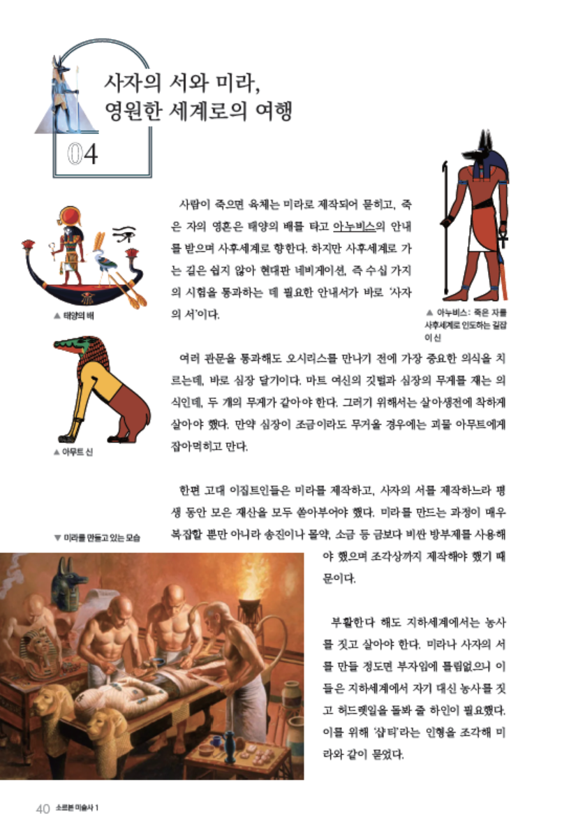 소르본 미술사 1권 신과 함께